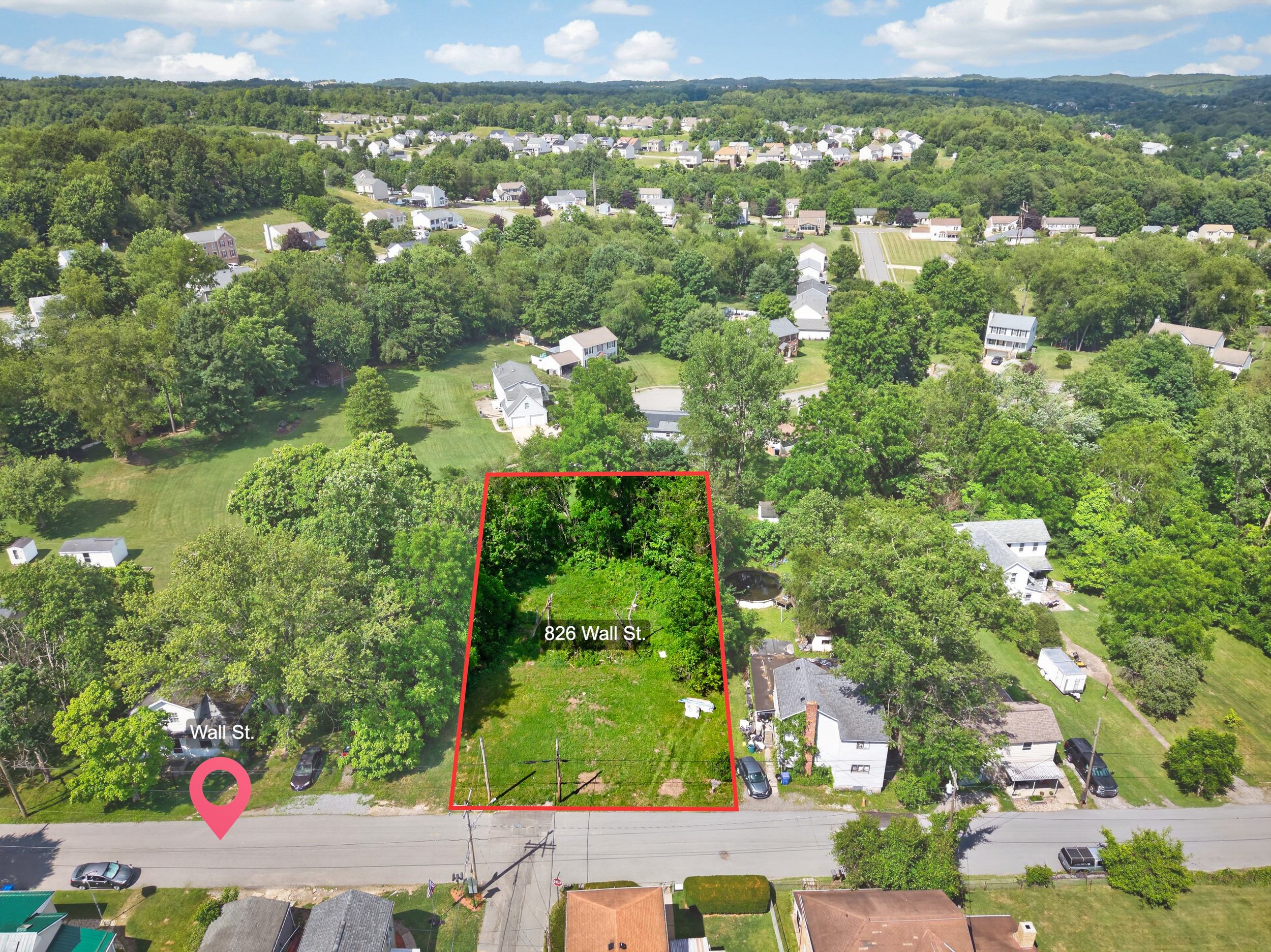 Cleared residential building lot for sale in McDonald PA within the West Allegheny School District