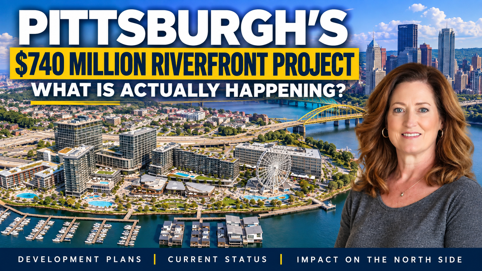 Rendering of Pittsburgh’s $740 million Esplanade riverfront project on the North Side